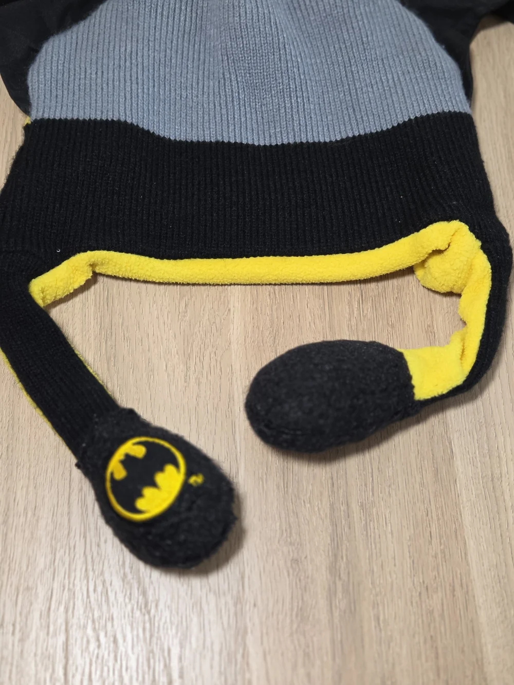 Batman Yellow & Black Knit Kids Hat